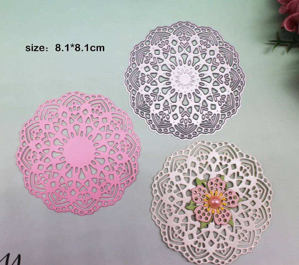 8*8cm Flower Lace layer Metal Cutting Dies Circle Lace stencils For Scrapbooking DIY Album Paper Card Embossing Card Dies Carfts
8*8cm Flower Lace layer Metal Cutting Dies Circle Lace stencils For Scrapbooking DIY Album Paper Card Embossing Card Dies Carfts