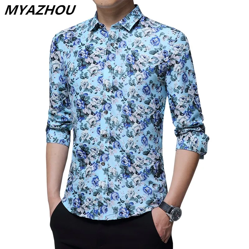 2019 spring and summer fashion floral men's shirt casual slim long-sleeved shirt large size printing men's brand shirt M-5XL
2019 spring and summer fashion floral men's shirt casual slim long-sleeved shirt large size printing men's brand shirt M-5XL