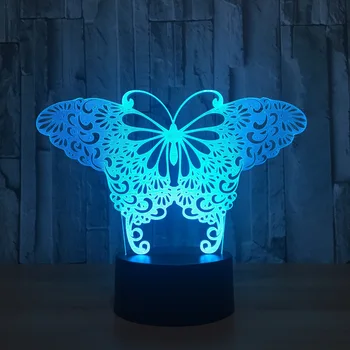 Butterfly 3D Visual Illusion Lamp Transparent Acrylic Night Light LED Lamp Color Changing Touch Table Bulbing Lamp 3D Deco Light
Butterfly 3D Visual Illusion Lamp Transparent Acrylic Night Light LED Lamp Color Changing Touch Table Bulbing Lamp 3D Deco Light