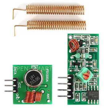 RF 315MHz module RF Transmitter Receiver Module 315MHz Wireless Link Kit + 315MHz Spring Antenna for Arduino
RF 315MHz module RF Transmitter Receiver Module 315MHz Wireless Link Kit + 315MHz Spring Antenna for Arduino
