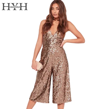 HYH HAOYIHUI 2020 V Neck Brown Sequin Strap Jumpsuits Sexy Sleeveless High Waist Overalls Evening Party Club Wide Leg Rompers
HYH HAOYIHUI 2020 V Neck Brown Sequin Strap Jumpsuits Sexy Sleeveless High Waist Overalls Evening Party Club Wide Leg Rompers