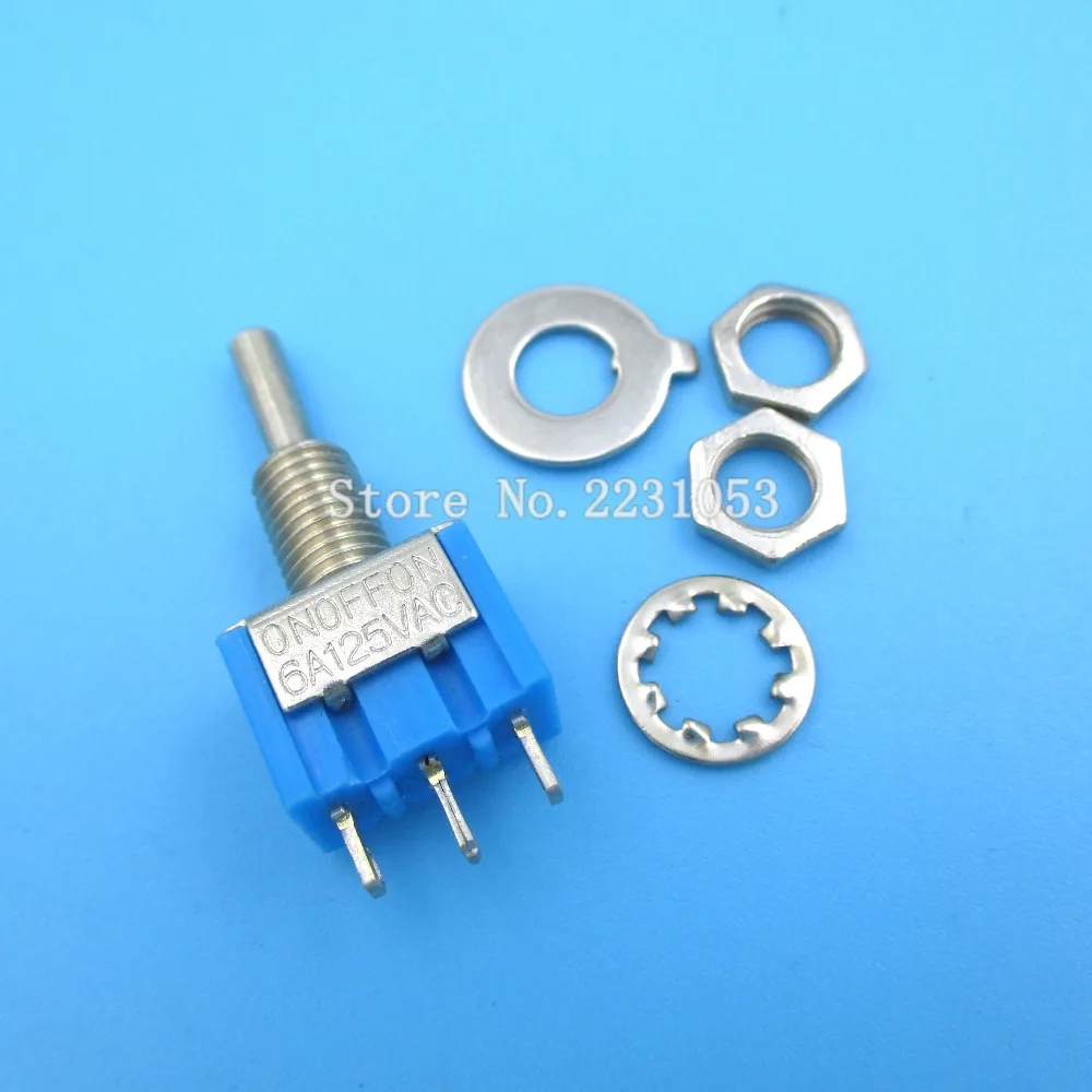 High Quality 5PCS/LOT ON-OFF-ON 3 Pin 3 Position Mini Latching Toggle Switch AC 125V/6A 250V/3A MTS-103
High Quality 5PCS/LOT ON-OFF-ON 3 Pin 3 Position Mini Latching Toggle Switch AC 125V/6A 250V/3A MTS-103