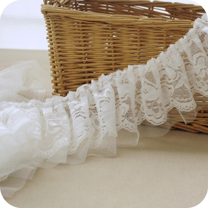 2yard/lot White Lace Tape Ribbon Ruffle Lace, Pleated Multi-layer Lace Trim Collar DIY Garment Skirt Pleated Lace Fabric X324
2yard/lot White Lace Tape Ribbon Ruffle Lace, Pleated Multi-layer Lace Trim Collar DIY Garment Skirt Pleated Lace Fabric X324