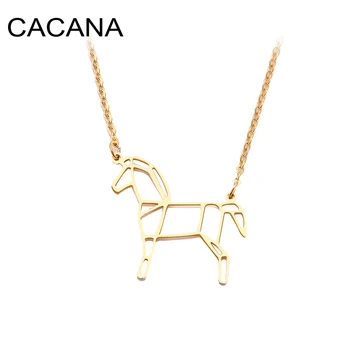 CACANA Stainless Steel Necklace For Women Man Hollow Gold And Silver Color Pendant Necklace Engagement Jewelry
CACANA Stainless Steel Necklace For Women Man Hollow Gold And Silver Color Pendant Necklace Engagement Jewelry