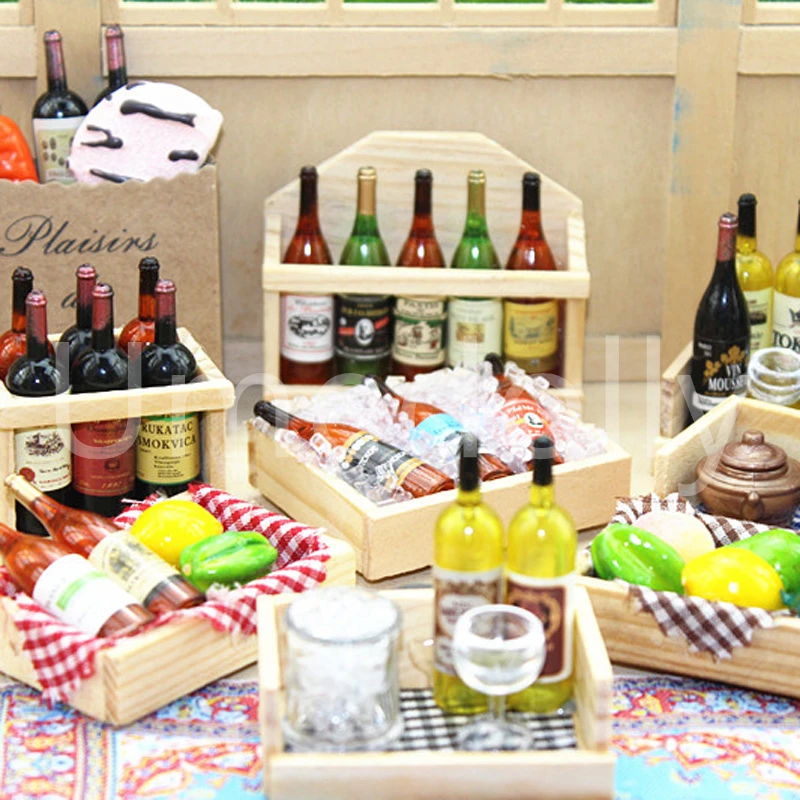 1PCS 1/12 scale dollhouse miniature mini wine bottles candy fruit box for blyth barbies pullip doll food toy accessories
1PCS 1/12 scale dollhouse miniature mini wine bottles candy fruit box for blyth barbies pullip doll food toy accessories