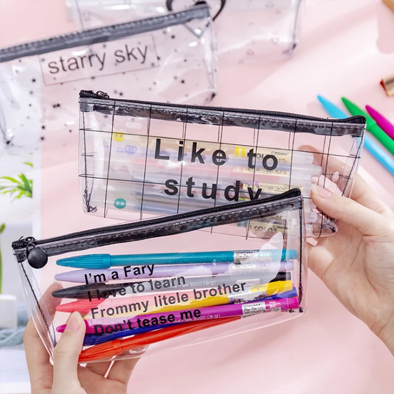 Ietter Love zipper PVC transparent pencil case storage bag korean stationery school pencil cases for girl
Ietter Love zipper PVC transparent pencil case storage bag korean stationery school pencil cases for girl