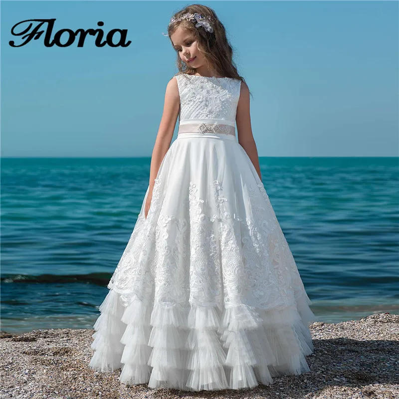 White Beading Flower Girl Dresses for Weddings Long Ball Gown First Communion Dresses For Girls Kids Baby Pageant Gowns Vestidos
White Beading Flower Girl Dresses for Weddings Long Ball Gown First Communion Dresses For Girls Kids Baby Pageant Gowns Vestidos