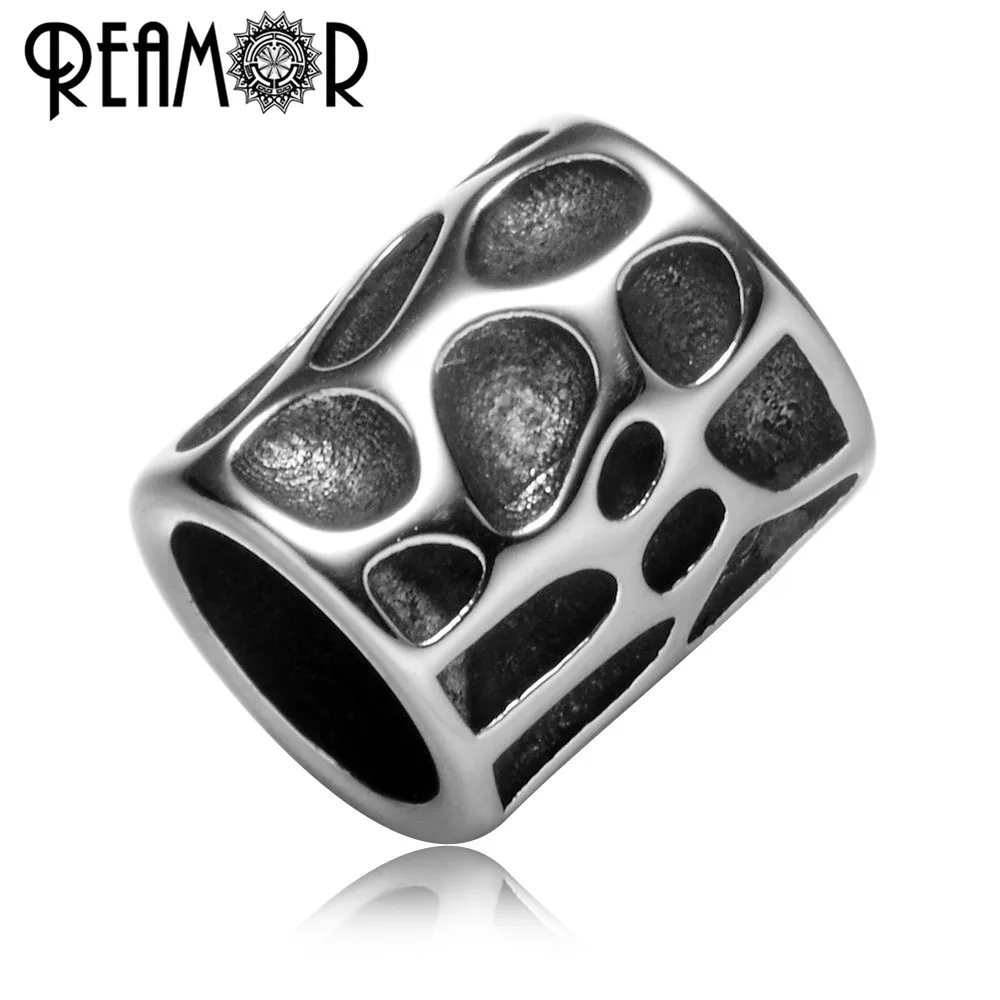 REAMOR 5pcs 316l Stainless Steel Bead 8mm Large Hole Cylinder European Charms Spacer Beads For Jewelry Making Men Bracelet DIY
REAMOR 5pcs 316l Stainless Steel Bead 8mm Large Hole Cylinder European Charms Spacer Beads For Jewelry Making Men Bracelet DIY