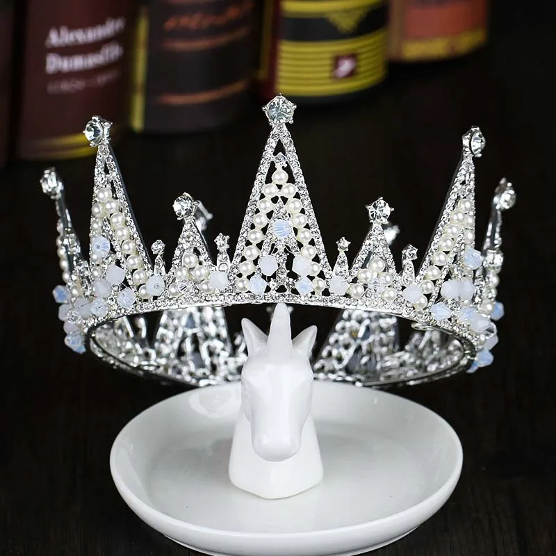 Baroque Wedding Hair Jewelry Accessories Rhinestone Princess Bridal Diadem Full Round Circle Crystal Pageant Tiara and Crown VL
Baroque Wedding Hair Jewelry Accessories Rhinestone Princess Bridal Diadem Full Round Circle Crystal Pageant Tiara and Crown VL
