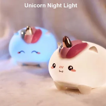 Silicone USB LED Night Light Unicorn Bedside Lamp Colorful Touch Sensor Tap Control Nightlight Baby Kids Nursery Lamp Toys Gift
Silicone USB LED Night Light Unicorn Bedside Lamp Colorful Touch Sensor Tap Control Nightlight Baby Kids Nursery Lamp Toys Gift