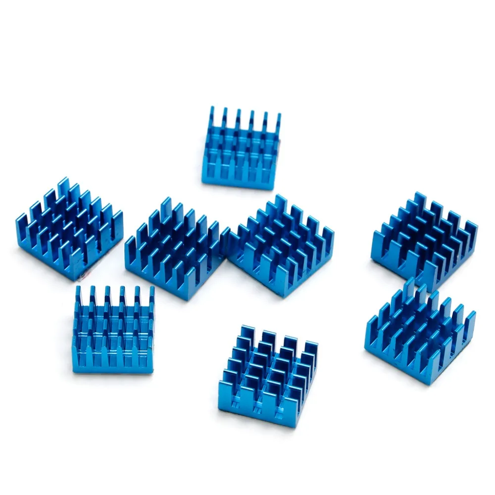 8 pcs/1 set Blue Aluminium Heatsink For Motherboard DDR VGA RAM Memory IC Chipset Cooler 15 x 15 x 8mm C26
8 pcs/1 set Blue Aluminium Heatsink For Motherboard DDR VGA RAM Memory IC Chipset Cooler 15 x 15 x 8mm C26