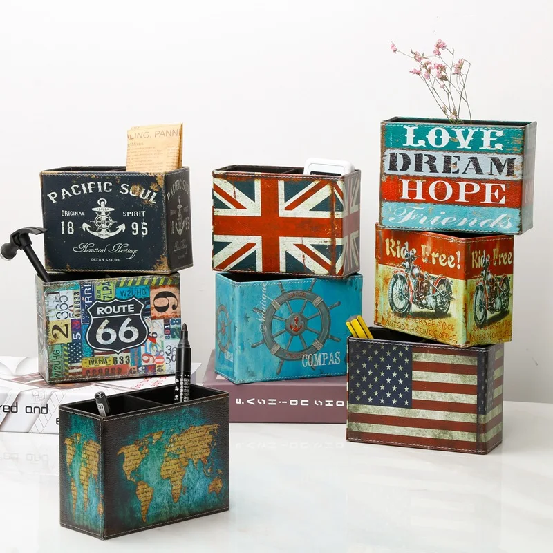 HIPSTEEN Retro Desktop Leather Storage Box Remote Control Box Makeup Organizer Pen Holder Household Office Storage Organizer
HIPSTEEN Retro Desktop Leather Storage Box Remote Control Box Makeup Organizer Pen Holder Household Office Storage Organizer