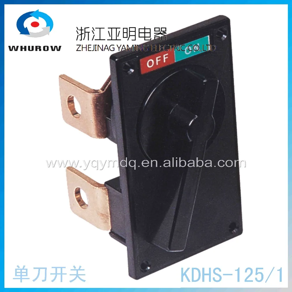 Knife switch breaker KDHS-125/1 rotary switch 2 position off-on 125A 2 pin copper connection universal switch
Knife switch breaker KDHS-125/1 rotary switch 2 position off-on 125A 2 pin copper connection universal switch