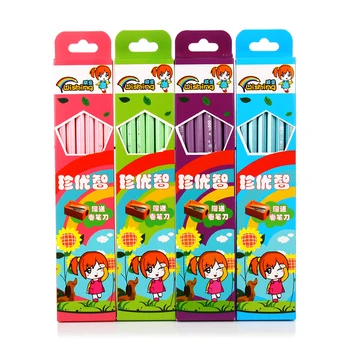 12pcs/lot Creative Cartoon Wood Pencil Four-color HB Pencil And Pencil Sharpener For School stationery kids Gift
12pcs/lot Creative Cartoon Wood Pencil Four-color HB Pencil And Pencil Sharpener For School stationery kids Gift