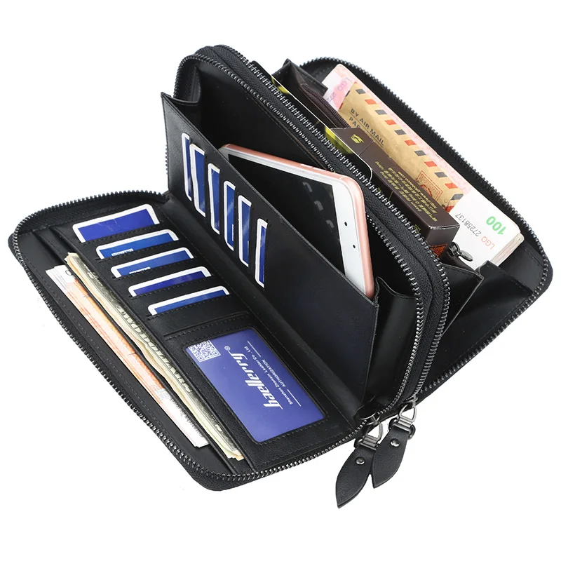 Double Zipper Business Phone Wallet Men Luxury Brand Big Leather Purses Coin Purse Long Wristlet Male Wallet Men Clutch Bags
Double Zipper Business Phone Wallet Men Luxury Brand Big Leather Purses Coin Purse Long Wristlet Male Wallet Men Clutch Bags