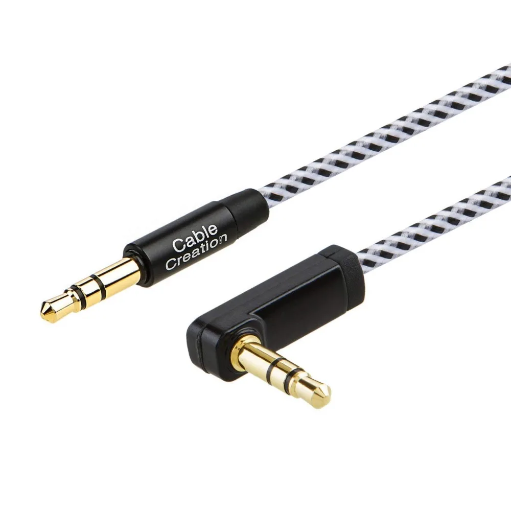 AUX Cable Jack 3.5mm Auxiliary Audio Cable 90 Degree Right Angle Speaker Cable for Apple iPhone iPod iPad Samsung Headphones
AUX Cable Jack 3.5mm Auxiliary Audio Cable 90 Degree Right Angle Speaker Cable for Apple iPhone iPod iPad Samsung Headphones