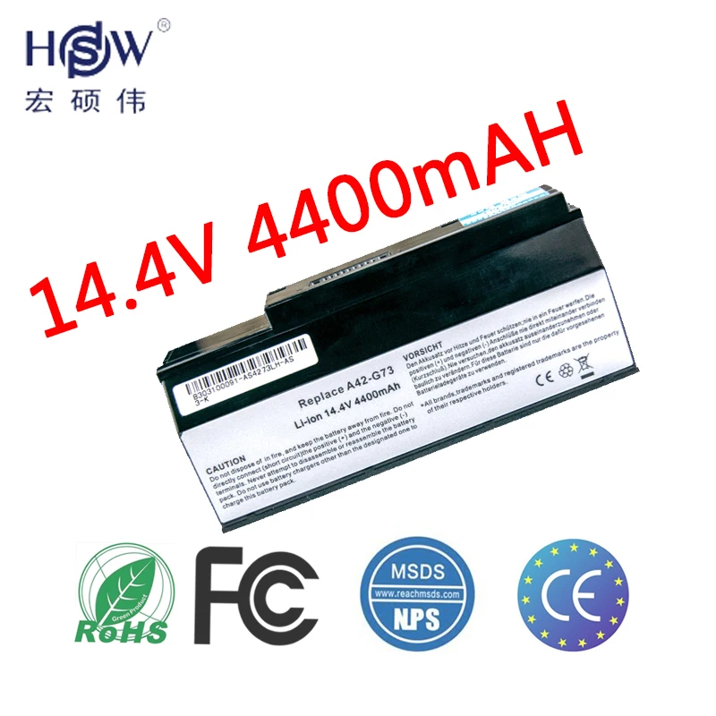 

laptop battery For ASUS G73 G53 G53J G53S G53SW A42-G73 A42-G53 G73-52 07G016DH1875 07G016HH1875 70-NY81B1000Z 90-NY81B1000Y