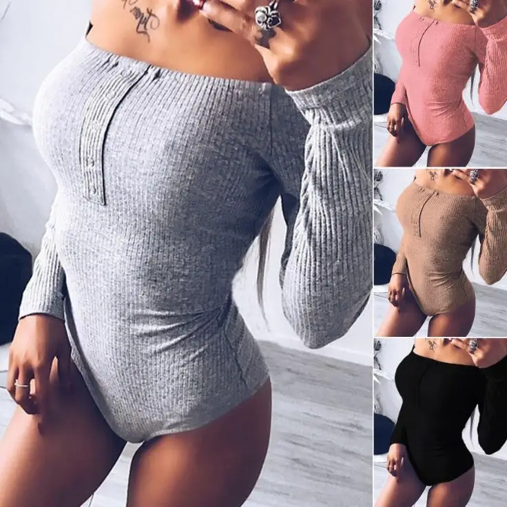 2019 spring and summer new hot fashion sexy solid color word shoulder pit long sleeve ladies jumpsuit a033
2019 spring and summer new hot fashion sexy solid color word shoulder pit long sleeve ladies jumpsuit a033