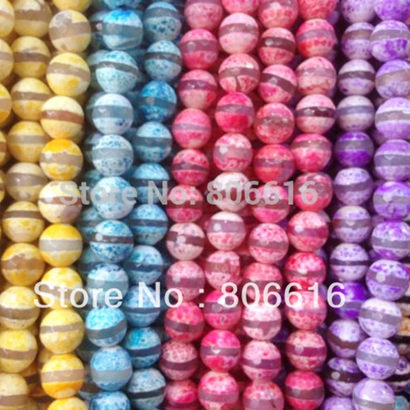 

8MM/10MM 2Strands/Pack 100% Nature Stone Loose A Line Colorful Style Semi-precious Jewelry Beads