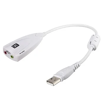 External Sound Card USB 2.0 3D Virtual 7.1 Channel Sound Card Adapter for PC color: White
External Sound Card USB 2.0 3D Virtual 7.1 Channel Sound Card Adapter for PC color: White