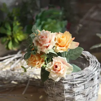 5 heads Rose flowers bouquet Thai Royal Rose upscale artificial flowers Faux silk flower roses home decor wedding decoration
5 heads Rose flowers bouquet Thai Royal Rose upscale artificial flowers Faux silk flower roses home decor wedding decoration