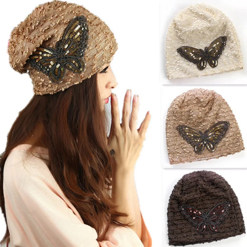 Adofeeno Butterfly Beanie Woman Caps Autumn Winter Hats for Women Knitted Sequins Fashion Casual Beanies Skullies 5 Colors
Adofeeno Butterfly Beanie Woman Caps Autumn Winter Hats for Women Knitted Sequins Fashion Casual Beanies Skullies 5 Colors