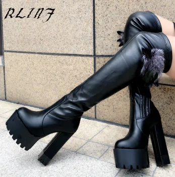 RLINF Women Shoes 2018 Thick with 15cm Over The Knee Boots Women's Shoes Plus Velvet Winter Boots for Girls
RLINF Women Shoes 2018 Thick with 15cm Over The Knee Boots Women's Shoes Plus Velvet Winter Boots for Girls