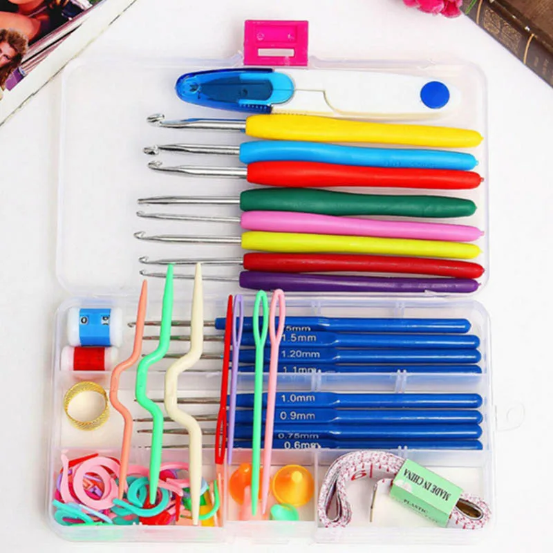 1 Set Portable Knitting Needles Box 16 Sizes Fibula Measuring Tape Women DIY Craft Tools Weaving Tools Suit
1 Set Portable Knitting Needles Box 16 Sizes Fibula Measuring Tape Women DIY Craft Tools Weaving Tools Suit