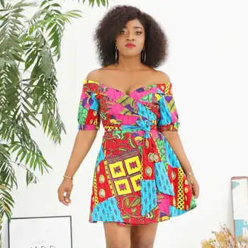 Shenbolen African Dresses For Women one shoulder dress cotton wax Ankara Print Clothes Party dress Plus Size
Shenbolen African Dresses For Women one shoulder dress cotton wax Ankara Print Clothes Party dress Plus Size