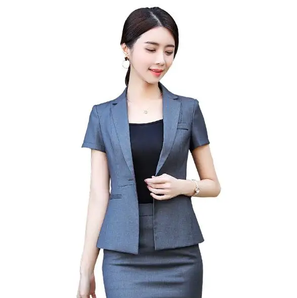 2019 Summer Women fashion skirt suit OL business wear Blazer+Skirt Short sleeve Elegant ladies work wear clothing plus size
2019 Summer Women fashion skirt suit OL business wear Blazer+Skirt Short sleeve Elegant ladies work wear clothing plus size