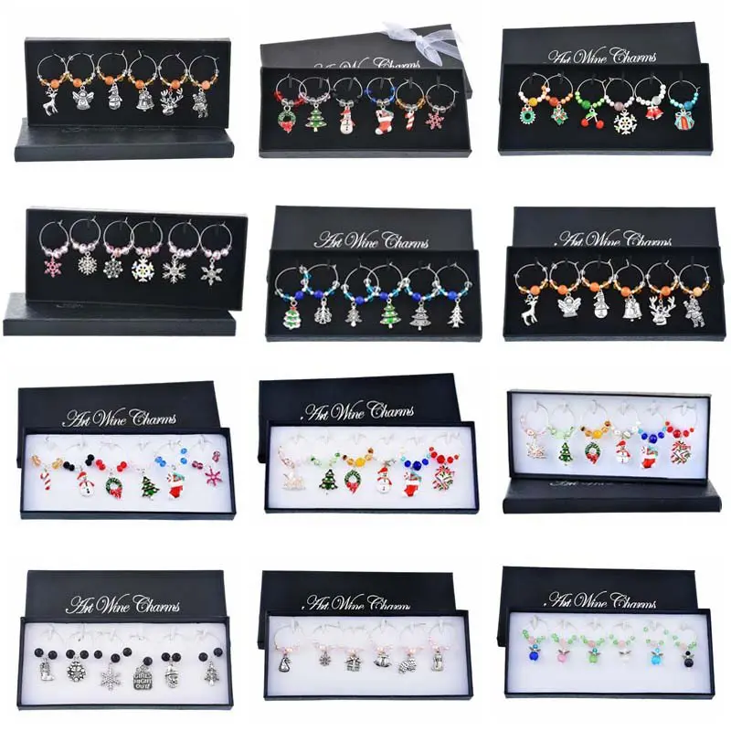Hoomall 6PCs/Box Mixed Wine Marker Christmas Reindeer Snowflake Crystal Wine Charms Enamel Pendant Christmas Table Decorations
Hoomall 6PCs/Box Mixed Wine Marker Christmas Reindeer Snowflake Crystal Wine Charms Enamel Pendant Christmas Table Decorations