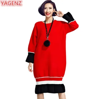 YAGENZ Ladies Jumpers Sweater Dress Korean Fashion Spring Women 2018 Loose Knit Sweater Female Coats Red Top Butterfly Sleeve812
YAGENZ Ladies Jumpers Sweater Dress Korean Fashion Spring Women 2018 Loose Knit Sweater Female Coats Red Top Butterfly Sleeve812