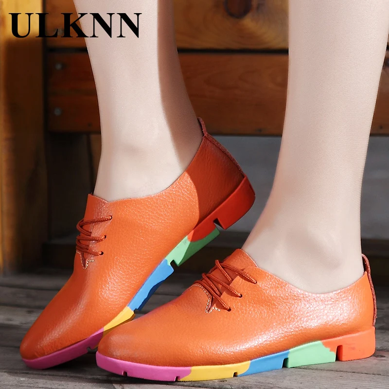 ULKNN Flats For Woman Pointed Toe Flat Genuine Leather Shoes For Women Black Lace Up Women White Shoes Woman size 35-41
ULKNN Flats For Woman Pointed Toe Flat Genuine Leather Shoes For Women Black Lace Up Women White Shoes Woman size 35-41