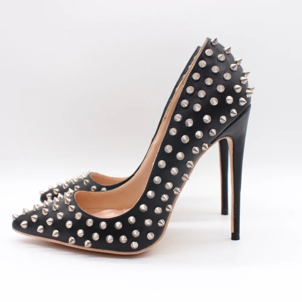 Free shipping fashion women Pumps Black leather studded spikes Pointy toe high heels shoes size33-43 12cm 10cm 8cm Stiletto
Free shipping fashion women Pumps Black leather studded spikes Pointy toe high heels shoes size33-43 12cm 10cm 8cm Stiletto
