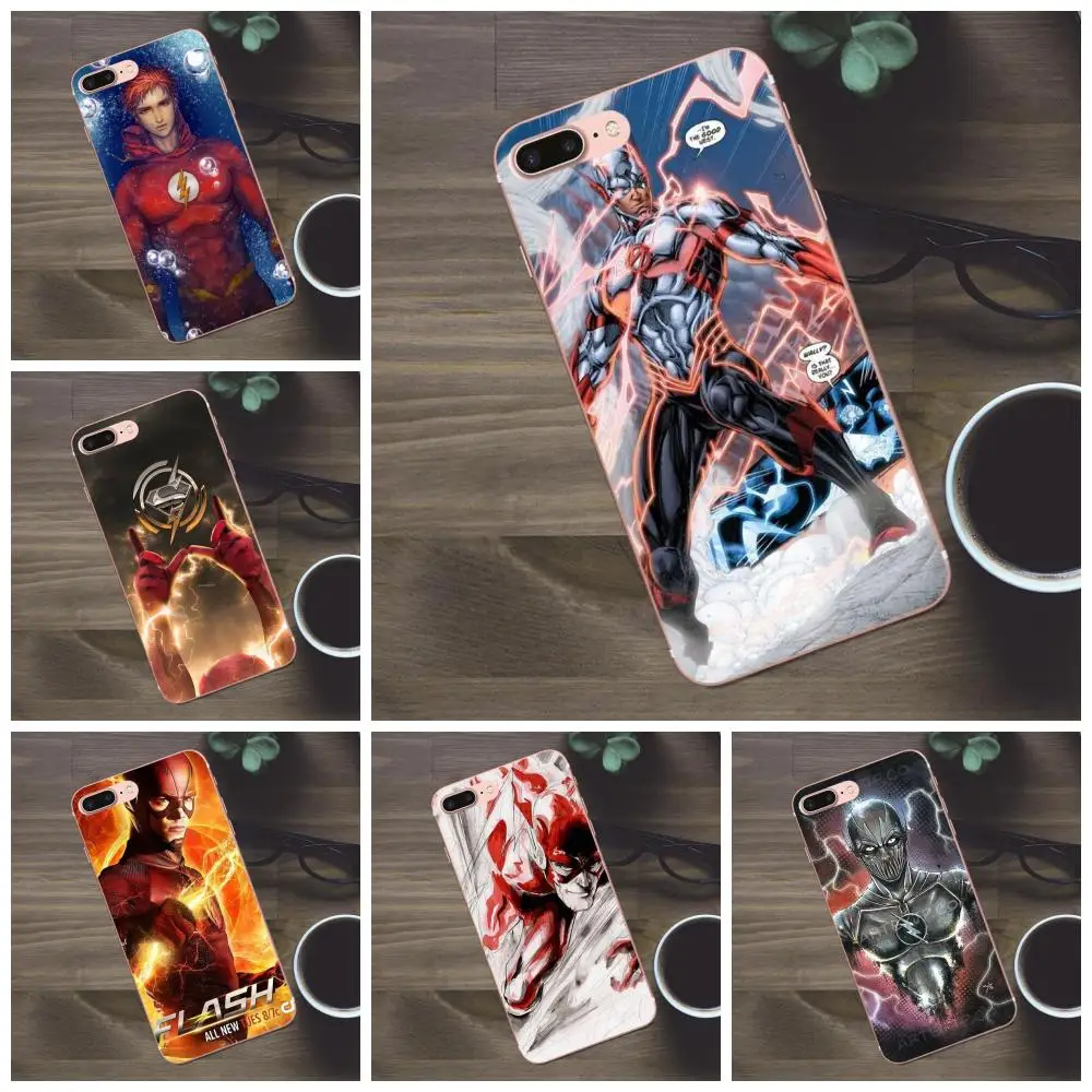 Милые аксессуары для телефонов Flash Dc Comics чехол Apple iPhone 4 4S 5 5C SE 6 6S 7 8 Plus X Galaxy A3 A5 J1 J2 J3