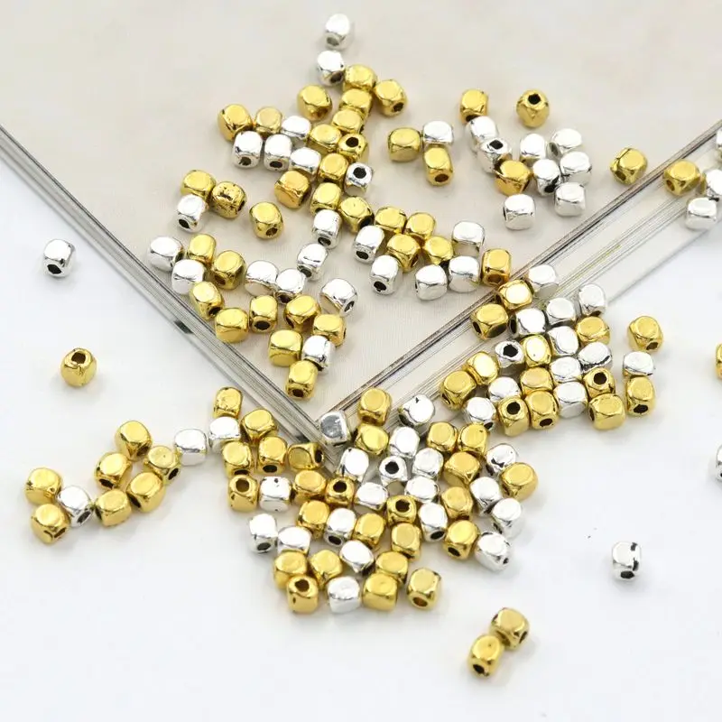 100pc 3 4mmAntique Gold Silver Color Square Loose Spacer Metal Seed Beads For Jewelry Making Needlework Beadwork Diy Accessories
100pc 3 4mmAntique Gold Silver Color Square Loose Spacer Metal Seed Beads For Jewelry Making Needlework Beadwork Diy Accessories