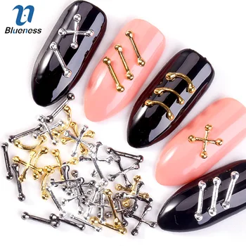 Blueness 20Pcs/Lot 3D Cross Bone Design Manicure Nail Art Decorations Supplies Gold Silver Metal Copper Adhesives Strass Studs
Blueness 20Pcs/Lot 3D Cross Bone Design Manicure Nail Art Decorations Supplies Gold Silver Metal Copper Adhesives Strass Studs