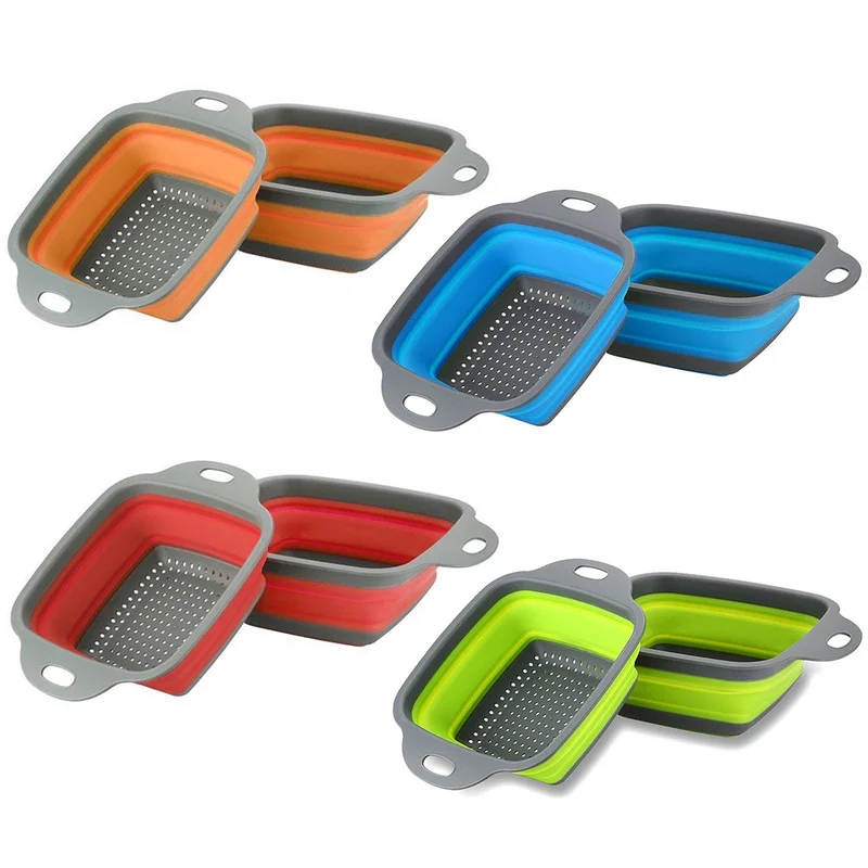 Square Shape Drain Basket Collapsible Colanders Foldable Silicone Kitchen Organizer Fruit Vegetable Baskets Folding Strainers
Square Shape Drain Basket Collapsible Colanders Foldable Silicone Kitchen Organizer Fruit Vegetable Baskets Folding Strainers