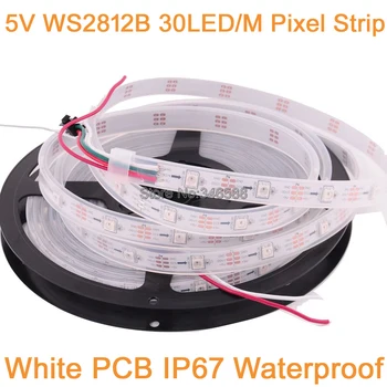 5m 5V WS2812B 30LED/M Dream Color RGB Pixel LED Strip White PCB,Built-in WS2811 IC Individually Addressable IP66 Waterproof Tape
5m 5V WS2812B 30LED/M Dream Color RGB Pixel LED Strip White PCB,Built-in WS2811 IC Individually Addressable IP66 Waterproof Tape