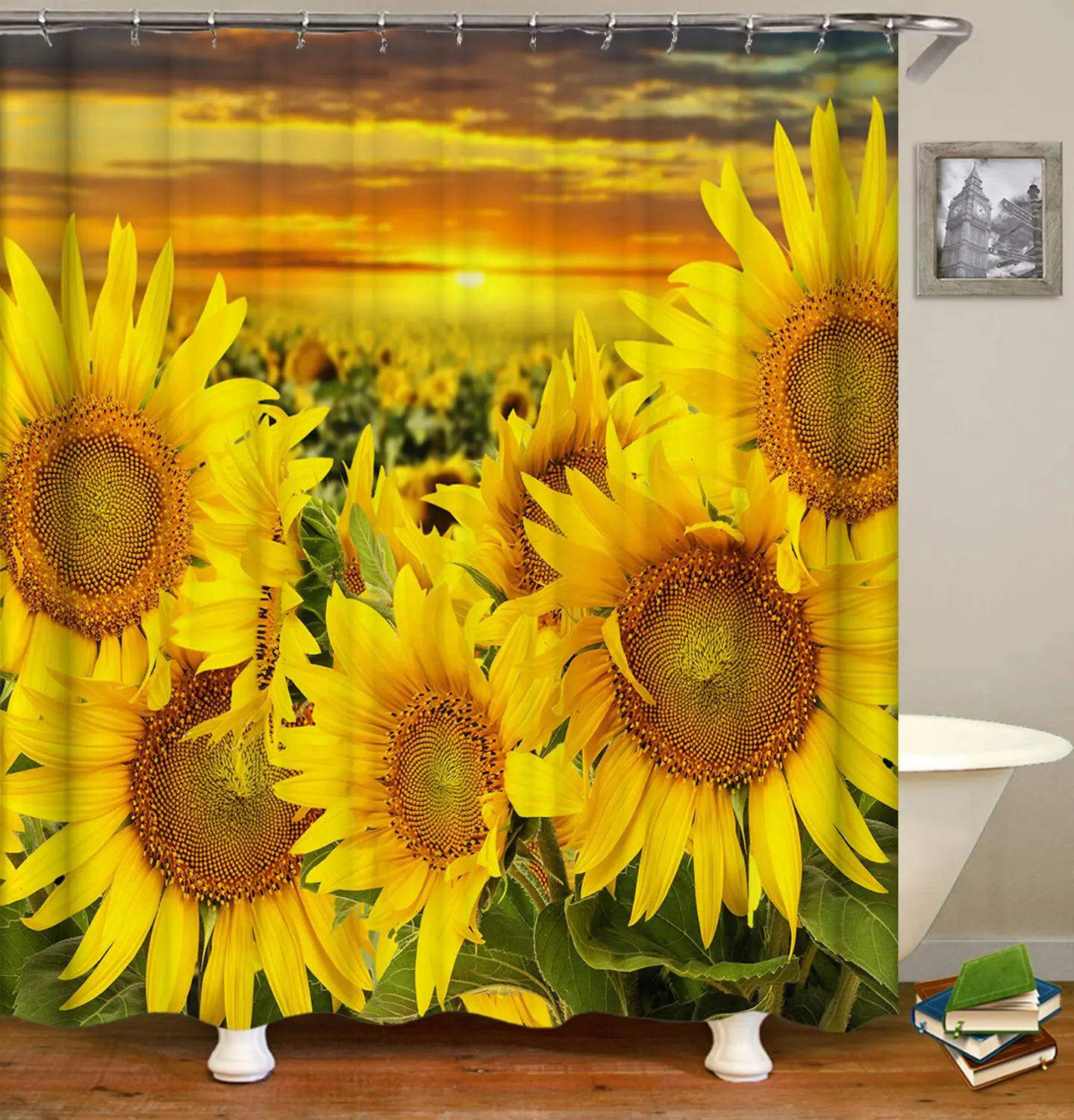 Sunflower Print Waterproof Shower Curtain Polyester Fabric Bath Curtain Home Bathroom Curtains with 12 Hooks Shower Curtains
Sunflower Print Waterproof Shower Curtain Polyester Fabric Bath Curtain Home Bathroom Curtains with 12 Hooks Shower Curtains