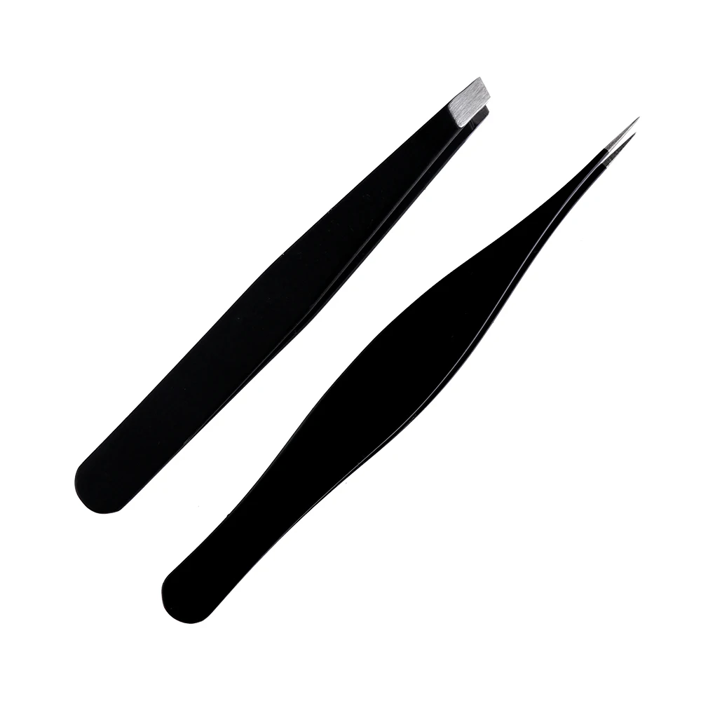 2Pcs/set Black Stainless Steel Eyebrow Tweezer Pointed Plucker Nipper Hair Remover Tweezers False Eyelash Clip Eye Makeup Kit
2Pcs/set Black Stainless Steel Eyebrow Tweezer Pointed Plucker Nipper Hair Remover Tweezers False Eyelash Clip Eye Makeup Kit