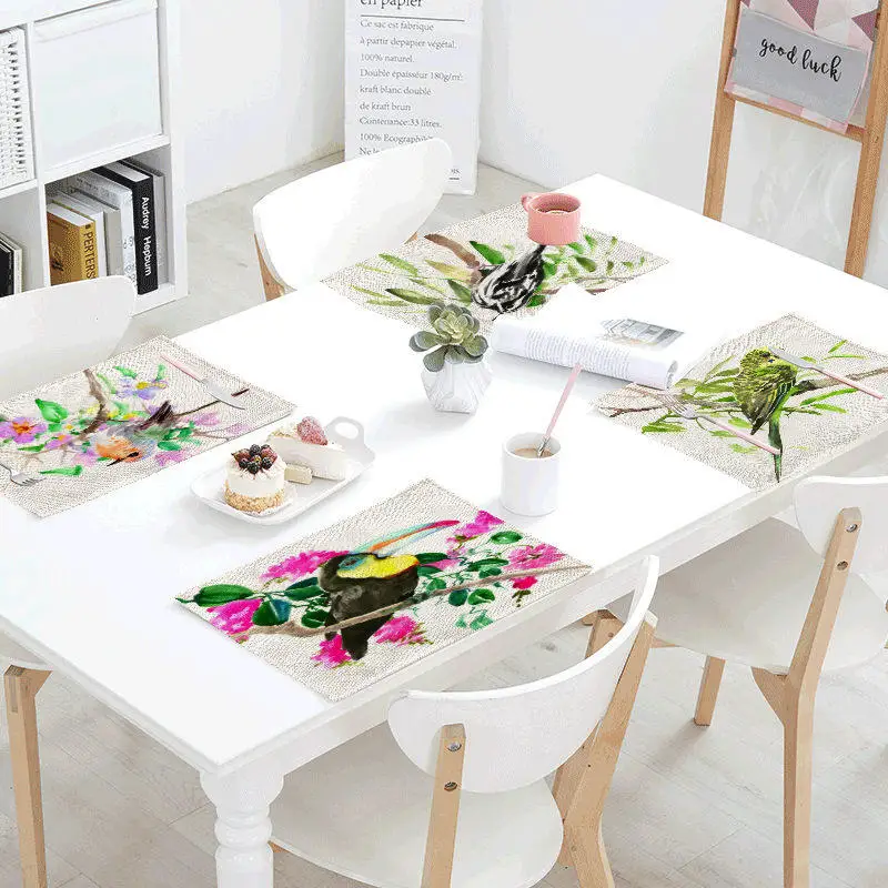 Colorful Little Bird Pattern Meal Cloth Lovely Parrot Magpie Classical Flowers Ink Painting Style Family Tablecloth Decoration
Colorful Little Bird Pattern Meal Cloth Lovely Parrot Magpie Classical Flowers Ink Painting Style Family Tablecloth Decoration