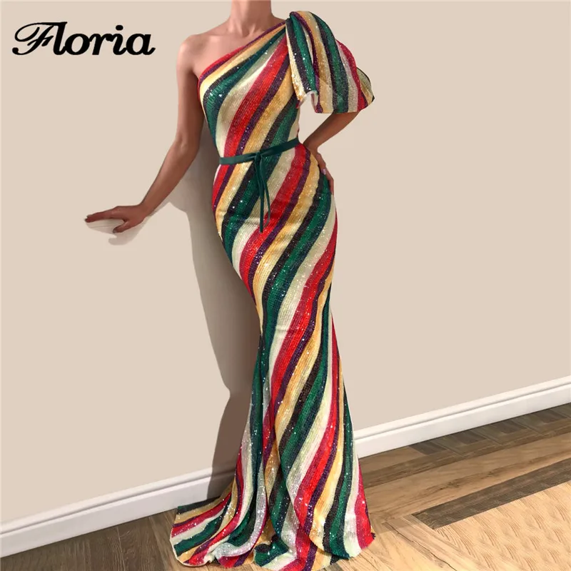 Rainbow Color Mermaid Evening Dresses 2018 Arabic Aibye Muslim Formal Prom Dress With One Shoulder Robe de soiree Party Gowns
Rainbow Color Mermaid Evening Dresses 2018 Arabic Aibye Muslim Formal Prom Dress With One Shoulder Robe de soiree Party Gowns