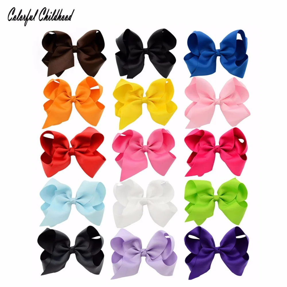 Clearance 15pcs/lot 6inch Big Hair Bow for Girls Solid Ribbon Hair Bows With Clip Boutique Hair Accessories Kids toddler Hairpin
Clearance 15pcs/lot 6inch Big Hair Bow for Girls Solid Ribbon Hair Bows With Clip Boutique Hair Accessories Kids toddler Hairpin