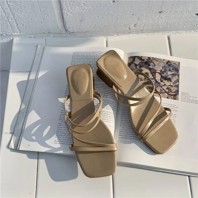 Boussac Vintage Square Toe Sandals Women Narrow Band High Heel Women Sandals Elegant Slip on Beach Sandals SWC0415
Boussac Vintage Square Toe Sandals Women Narrow Band High Heel Women Sandals Elegant Slip on Beach Sandals SWC0415