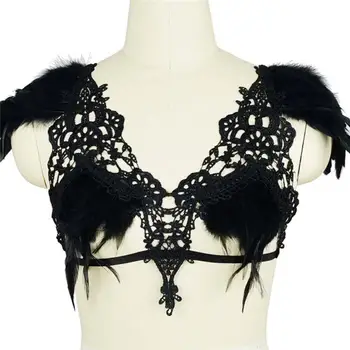 Feathers Bra Shoulder wings Epaulette Vest Festival Unisex Burning man Harness Bra Top Halter Dance Rave Costume Black
Feathers Bra Shoulder wings Epaulette Vest Festival Unisex Burning man Harness Bra Top Halter Dance Rave Costume Black