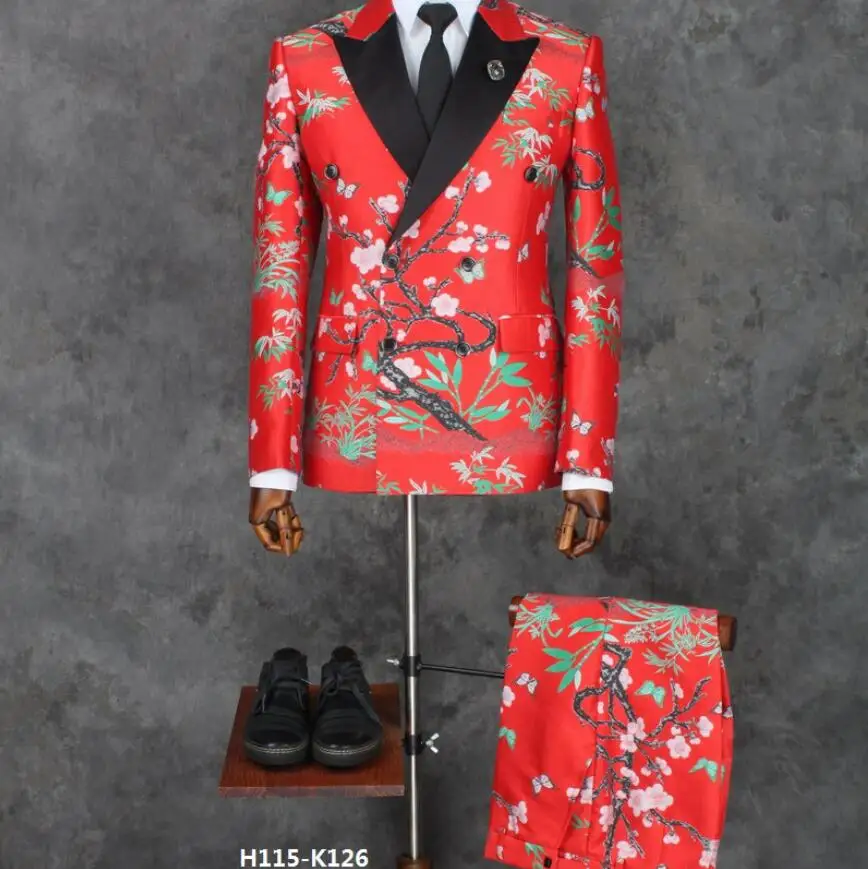 S-4XL ! New 2017 Men's Formal Dress Fashion Slim Flower Dress Groom Weeding Dress Singers Stage Coat Costumes Party !
S-4XL ! New 2017 Men's Formal Dress Fashion Slim Flower Dress Groom Weeding Dress Singers Stage Coat Costumes Party !