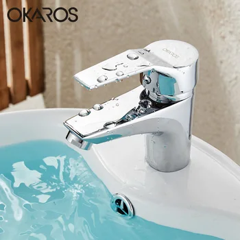 OKAROS Modern Bathroom Basin Solid Silver Sink Faucet Chrome Finished Plated Single Handle Single Hole WaterTap Mixer Torneira
OKAROS Modern Bathroom Basin Solid Silver Sink Faucet Chrome Finished Plated Single Handle Single Hole WaterTap Mixer Torneira