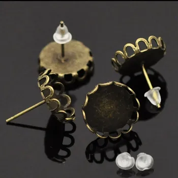 100Pcs Bronze Tone Flower Lace Round Cameo Cabochon Settings Earring Post With Stoppers Jewelry Component 15x13mm(Fit 12mm)
100Pcs Bronze Tone Flower Lace Round Cameo Cabochon Settings Earring Post With Stoppers Jewelry Component 15x13mm(Fit 12mm)