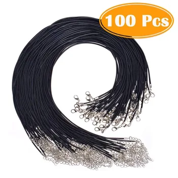 100 Pcs 2.0mm Black Waxed Necklace Cord Bulk with Clasp for Jewelry Making FJ88
100 Pcs 2.0mm Black Waxed Necklace Cord Bulk with Clasp for Jewelry Making FJ88
